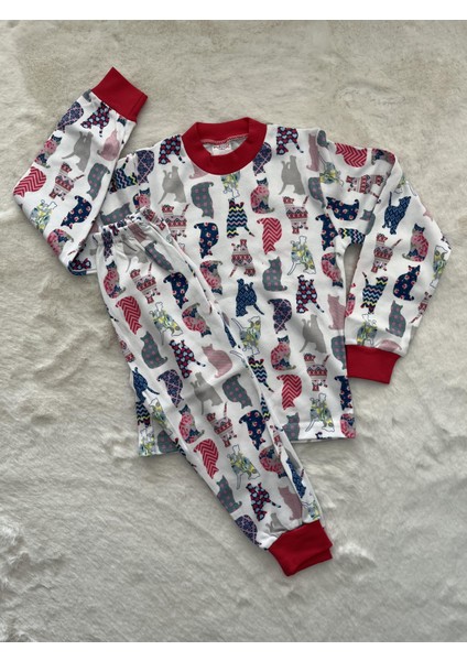 Renkli Kediler Pijama Takımı