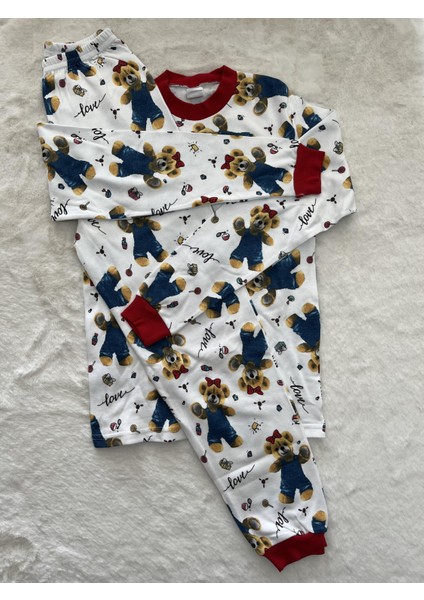 Kurdelyeli Ayı Pijama Takımı