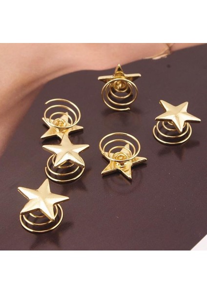 6 Adet No.3 3/6 Adet Moda Kadın Altın Yıldız Girdap Spiral Firkete Tokalarım Düğün Hediyesi Kadın Şapkalar Aksesuarları Saç Örgü Araçları (Yurt Dışından) indirimleri