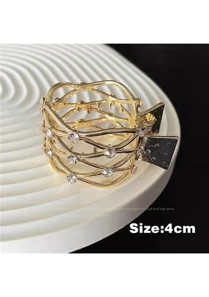 No.5 Moda Zirkon Inci Metal Saç Pençe Yüksek At Kuyruğu Tutucu Kadın Kızlar Için 2023 Yeni Moda Kore Lüks Saç Tokası Aksesuarları (Yurt Dışından)