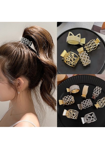 No.5 Moda Zirkon Inci Metal Saç Pençe Yüksek At Kuyruğu Tutucu Kadın Kızlar Için 2023 Yeni Moda Kore Lüks Saç Tokası Aksesuarları (Yurt Dışından) fiyatları