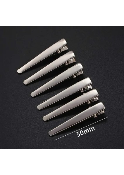 50MM 10 Adet 25/30/35/45/50/60MM Klipler Tek Uçlu Timsah Firkete Dişli Boş Ayar Takı Yapımı Tabanı Dıy Saç Klipleri (Yurt Dışından)