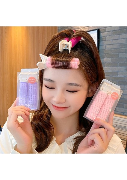 Siyah 1 Adet Doğal Kabarık Klipler Kıvırcık Saç Rulosu ve Culers Patlama Saç Şekillendirici Klip Saç Tokası Tembel Kore Saç Aksesuarları Siyah (Yurt Dışından) fiyatları