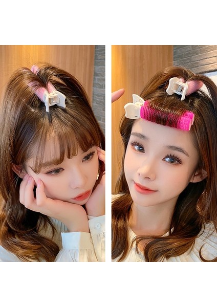 Siyah 1 Adet Doğal Kabarık Klipler Kıvırcık Saç Rulosu ve Culers Patlama Saç Şekillendirici Klip Saç Tokası Tembel Kore Saç Aksesuarları Siyah (Yurt Dışından) modelleri