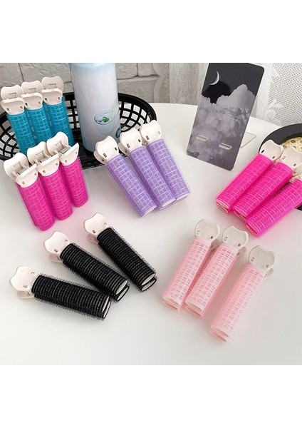 Siyah 1 Adet Doğal Kabarık Klipler Kıvırcık Saç Rulosu ve Culers Patlama Saç Şekillendirici Klip Saç Tokası Tembel Kore Saç Aksesuarları Siyah (Yurt Dışından) fırsatları