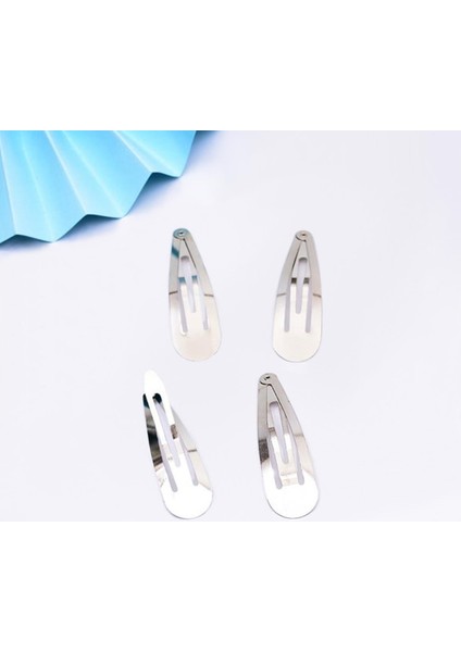 Gümüş 10 Adet/grup 4 cm Basit Metal Saç Klipleri Gümüş Altın Siyah Bb Klip Diy El Yapımı Kızlar Headdress Aksesuarları Barette Tokalar Pin (Yurt Dışından)