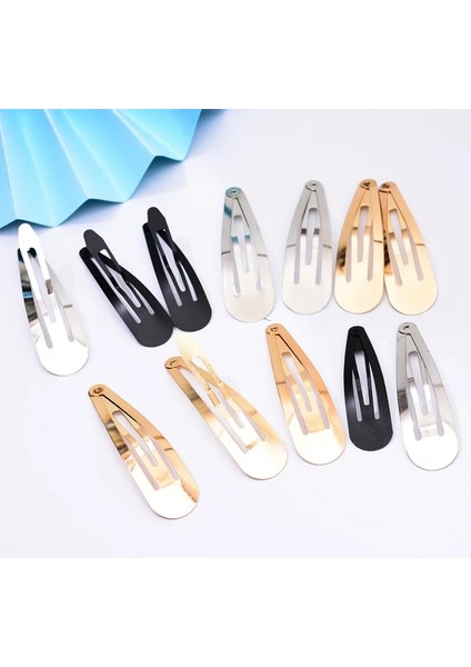 Gümüş 10 Adet/grup 4 cm Basit Metal Saç Klipleri Gümüş Altın Siyah Bb Klip Diy El Yapımı Kızlar Headdress Aksesuarları Barette Tokalar Pin (Yurt Dışından) fiyatları