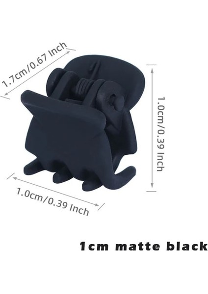 1.0 cm Mat Siyah 10 Adet/grup Saç Pençe Klipleri Kadınlar Için 1.0 1.5 cm Küçük Siyah Kahverengi Şeffaf Plastik Mini Pençeleri Çocuklar Saç Şekillendirici Aksesuarları (Yurt Dışından)