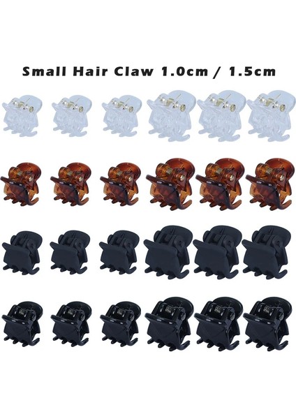 1.0 cm Mat Siyah 10 Adet/grup Saç Pençe Klipleri Kadınlar Için 1.0 1.5 cm Küçük Siyah Kahverengi Şeffaf Plastik Mini Pençeleri Çocuklar Saç Şekillendirici Aksesuarları (Yurt Dışından) fiyatları
