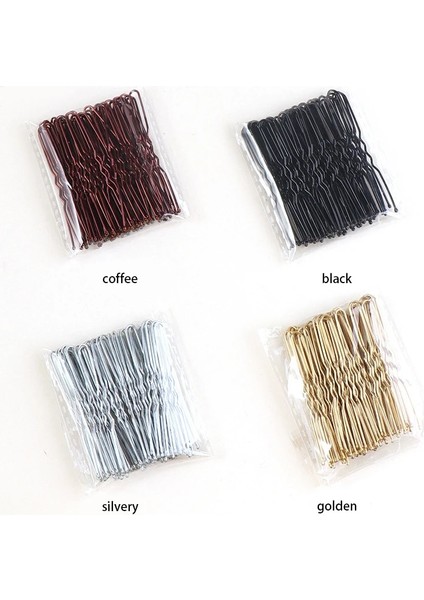 Brown-5cm 50 Adet Siyah/altın/gümüş Dalgalı U-Şekilli Saç Klipleri 5 cm 6 cm Saç Şekillendirici Barrette Salon Kıvırcık Dalgalı Sapları Tokalar Kadın Saç Tokaları (Yurt Dışından) fiyatları