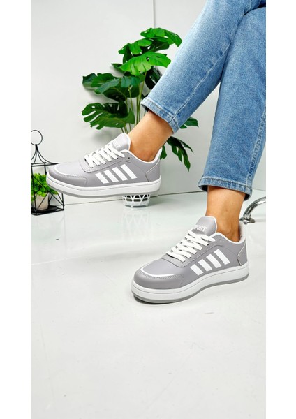 Günlük Unisex Sneaker Spor Ayakkabı Bağcıklı Çizgi Detaylı Rahat Hafif Bağcıklı Tırtık Taban ST-331 - 3438 indirimleri