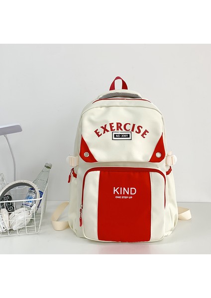 Okul Çantası Moda Ortaokul Öğrencisi Lise Öğrencisi Büyük Kapasiteli Sırt Çantası Rahat Seyahat Basit Çok Yönlü Sırt Çantası (Yurt Dışından)