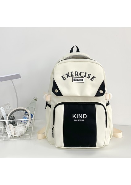 Okul Çantası Moda Ortaokul Öğrencisi Lise Öğrencisi Büyük Kapasiteli Sırt Çantası Rahat Seyahat Basit Çok Yönlü Sırt Çantası (Yurt Dışından)