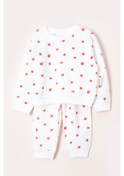 Kız Erkek Bebek Çocuk Uzun Kollu Baskılı Pijama Takımı