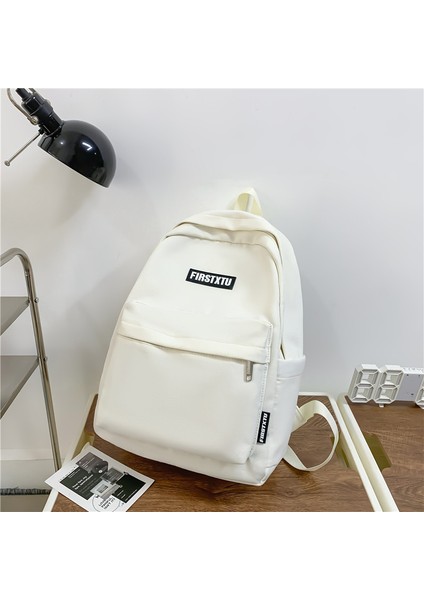 Kızların Okul Çantaları, Ortaokul ve Lise Üniversite Öğrencilerinin Kızlar Için Düz Renkli Minimalist Tarzda Sırt Çantaları (Yurt Dışından)