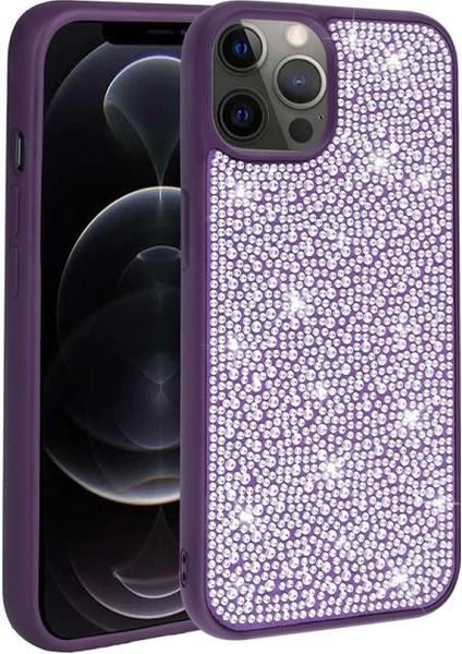 Apple iPhone 14 Pro Max Kılıf Parlak Taşlı Tasarım Zore Ston Kapak