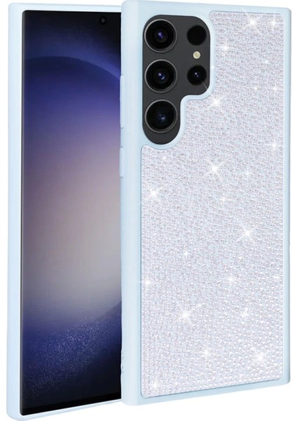 Galaxy S23 Ultra Kılıf Parlak Taşlı Tasarım Zore Ston Kapak