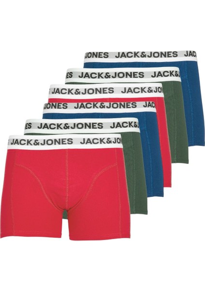 Jack Jones Erkek Pamuklu 6 Lı Paket Boxer 12228454