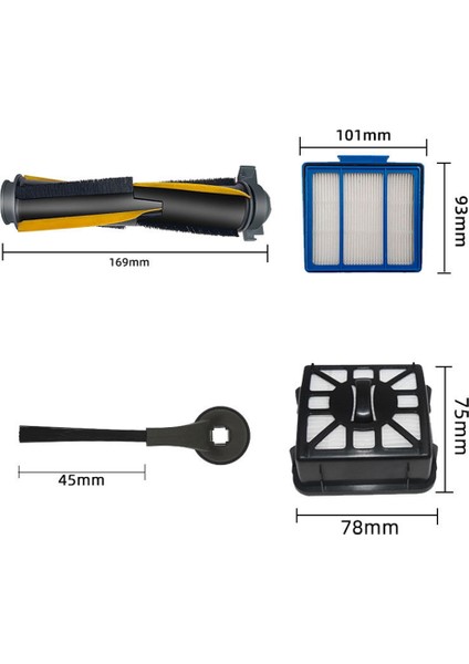 Shark Iq R101AE (RV1001AE) Iq R101 (RV1001) AV970 AV993 AV992 Ana Fırça, Yan Fırçalar, Filtreler Için Yedek Parçalar (Yurt Dışından)