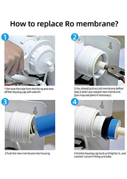1812/2012 Ters Osmoz Ro Membran Filtre Yuvası 1/4 Hızlı Bağlantılar Mutfak Su Arıtma Parçaları (Yurt Dışından) fiyatları