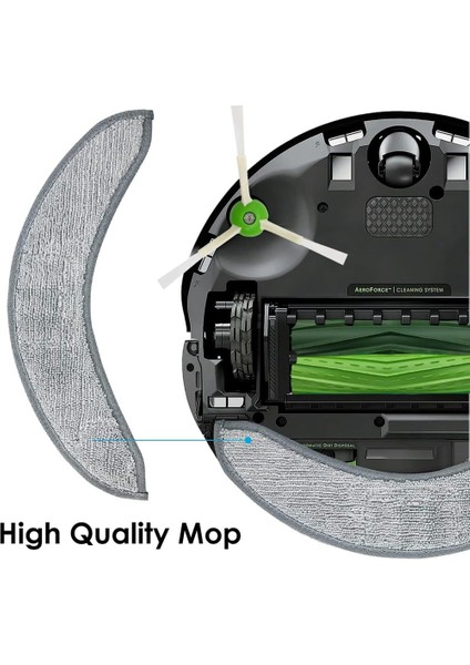 Irobot J7 + Robotik Yeniden Kullanılabilir Sert Zemin Bezi Uzman Islak Mikrofiber Yumuşak Ped Için 3 Paket Paspas Pedleri Değiştirme (Yurt Dışından)