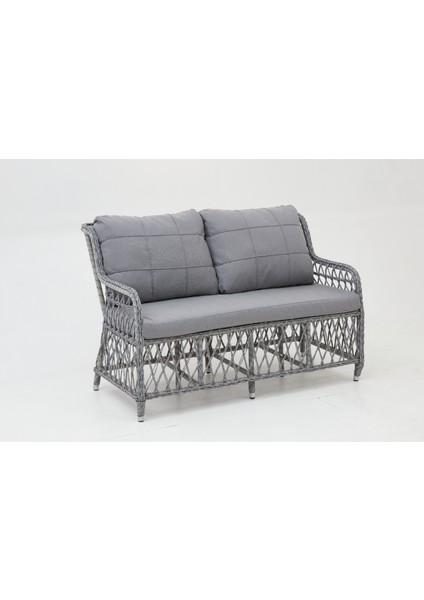Twist Alüminyum Rattan Bahçe Balkon Oturma Grubu (2+1+1+M)