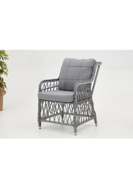 Twist Alüminyum Rattan Bahçe Balkon Oturma Grubu (2+1+1+M)