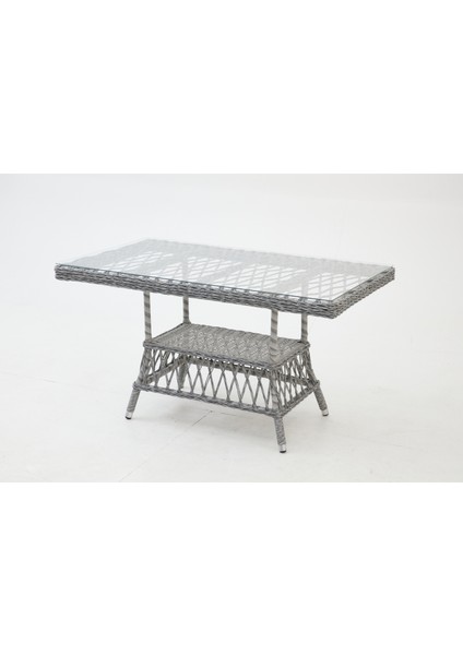 Twist Alüminyum Rattan Bahçe Balkon Oturma Grubu (2+1+1+M)