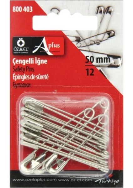Çengelli İğne Seti 50 mm 12 Adet 800 403