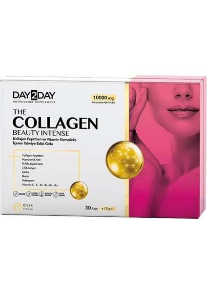 The Collagen Beauty Intense Çilek 1000 mg 30 Saşe