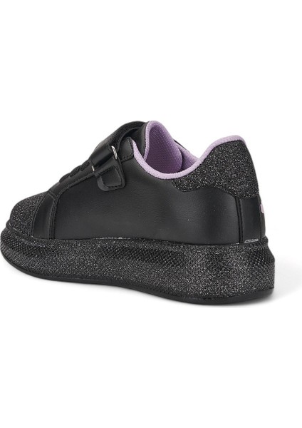 Günlük Kız Çocuk Sneaker Püskül Detaylı Oval Simli Burun Lastik Bağcıklı Cırtlı Spor Ayakkabı 3740 fırsatları