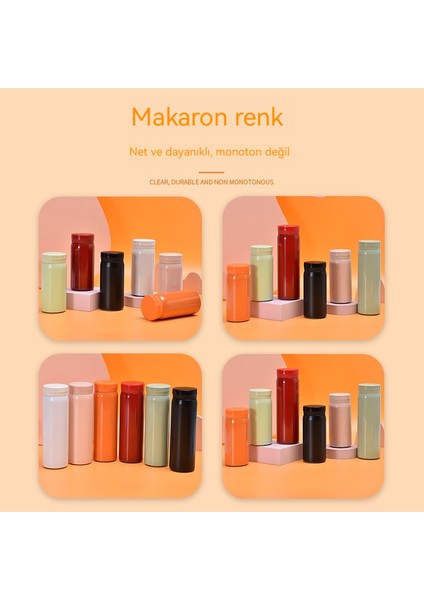 Minimalist Mini 304 Paslanmaz Çelik Termos Bardak Erkekler ve Kadınlar Sevimli Küçük Cep Bardak Açık Taşınabilir Küçük Kapasiteli Su Bardağı (Yurt Dışından)