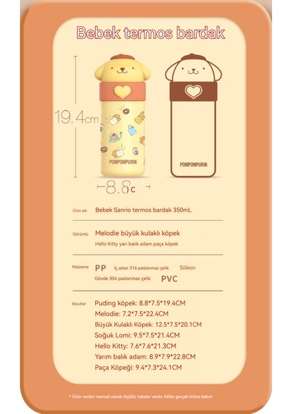 Çizgi Film Taşınabilir Sanrio Öğrenci Su Şişesi Çocuk Yalıtım Su Şişesi (Yurt Dışından) fırsatları