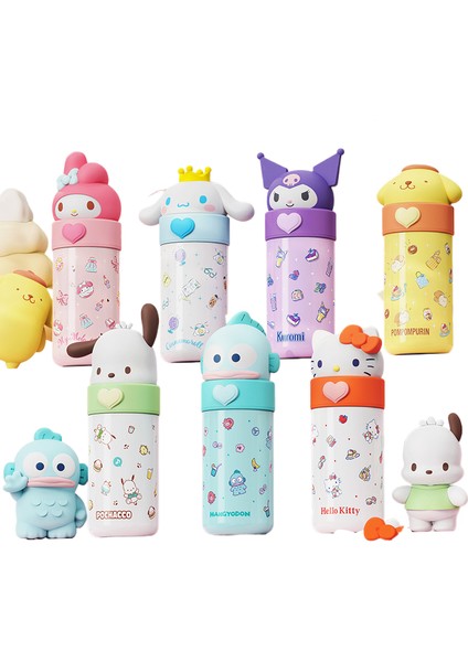Çizgi Film Taşınabilir Sanrio Öğrenci Su Şişesi Çocuk Yalıtım Su Şişesi (Yurt Dışından) modelleri