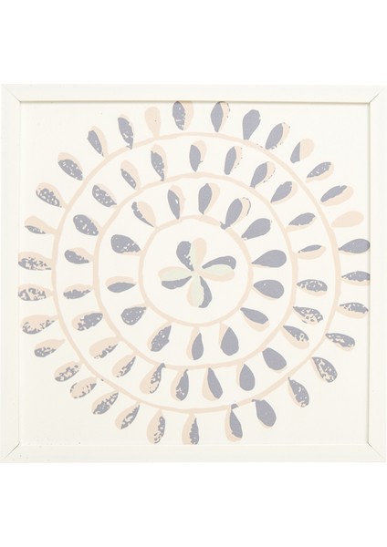 Deco Butaş Tablo - Bej - 40X40 cm