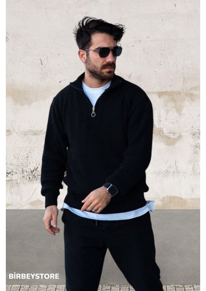 Erkek Triko Kazak Yarım Fermuarlı Regular fiyatları