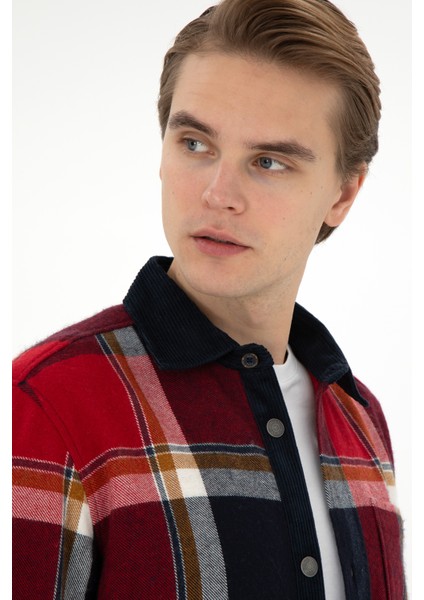 Erkek Kırmızı Gömlek Desenli 50291252-VR030 fiyatları