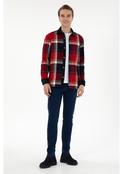 Erkek Kırmızı Gömlek Desenli 50291252-VR030 fırsatları