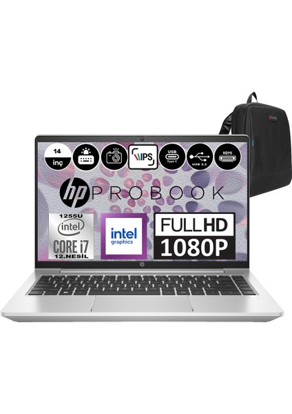 Probook 440 G9 Intel Core I7 1255U 8gb 1tb SSD Intel® Iris® Xᵉ Grafik Windows 11 Home 14" IPS Fhd Taşınabilir Bilgisayar 969F1ETH03+ Zetta Çanta
