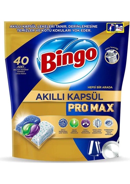 Akıllı Kapsül Pro Max Bulaşık Makinesi Tableti 40'lı x 3 Adet (120 Kapsül) fırsatları