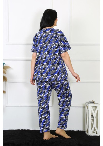 Kadın 5xl-6xl-7xl-8xl Büyük Beden Kısa Kol Pijama Takım 75010 fırsatları