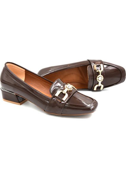 (Park Moda) Zeni Ön Toka Detaylı Alça Kalın Topuklu Günlük Kadın Ayakkabı Kahve fiyatları