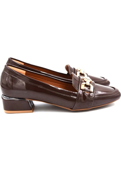 (Park Moda) Zeni Ön Toka Detaylı Alça Kalın Topuklu Günlük Kadın Ayakkabı Kahve modelleri