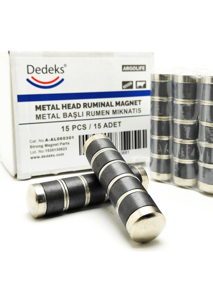 15 Adet Metal Başlı Rumen Japon Mıknatısı 1. Kalite
