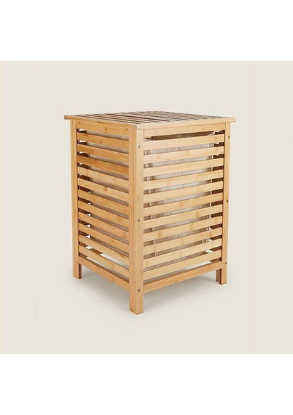 Bambu Çamaşır Sepeti - Bej - 90 Lt