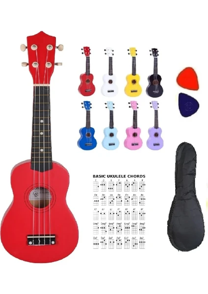 Soprano Ukulele+Kılıf+Metot ve Pena