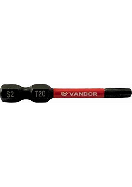 Vandor Bits Uç Matkap Ucu Tornavida Ucu Vidalama Ucu Impact T20-50 mm - 1 Adet