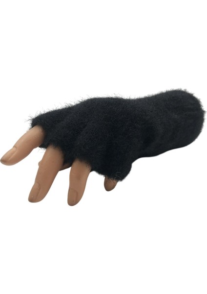 Kadın Kışlık Yumuşak Dokulu Parmaksız Kesik Yarım Parmak Peluş Rahat Kullanım Eldiven Glove