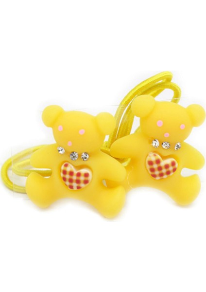 Ayıcık Figürlü Silikon 2'li Çocuk Tokası 201 066