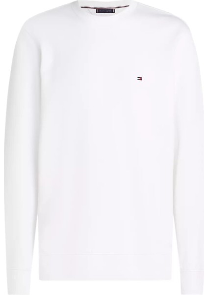 Erkek Terry Yuvarlak Yaka Sweatshirt - Beyaz